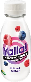 Yalla drickyoghurt hallon / blåbär