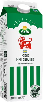 Färsk mellanmjölk 1.5%