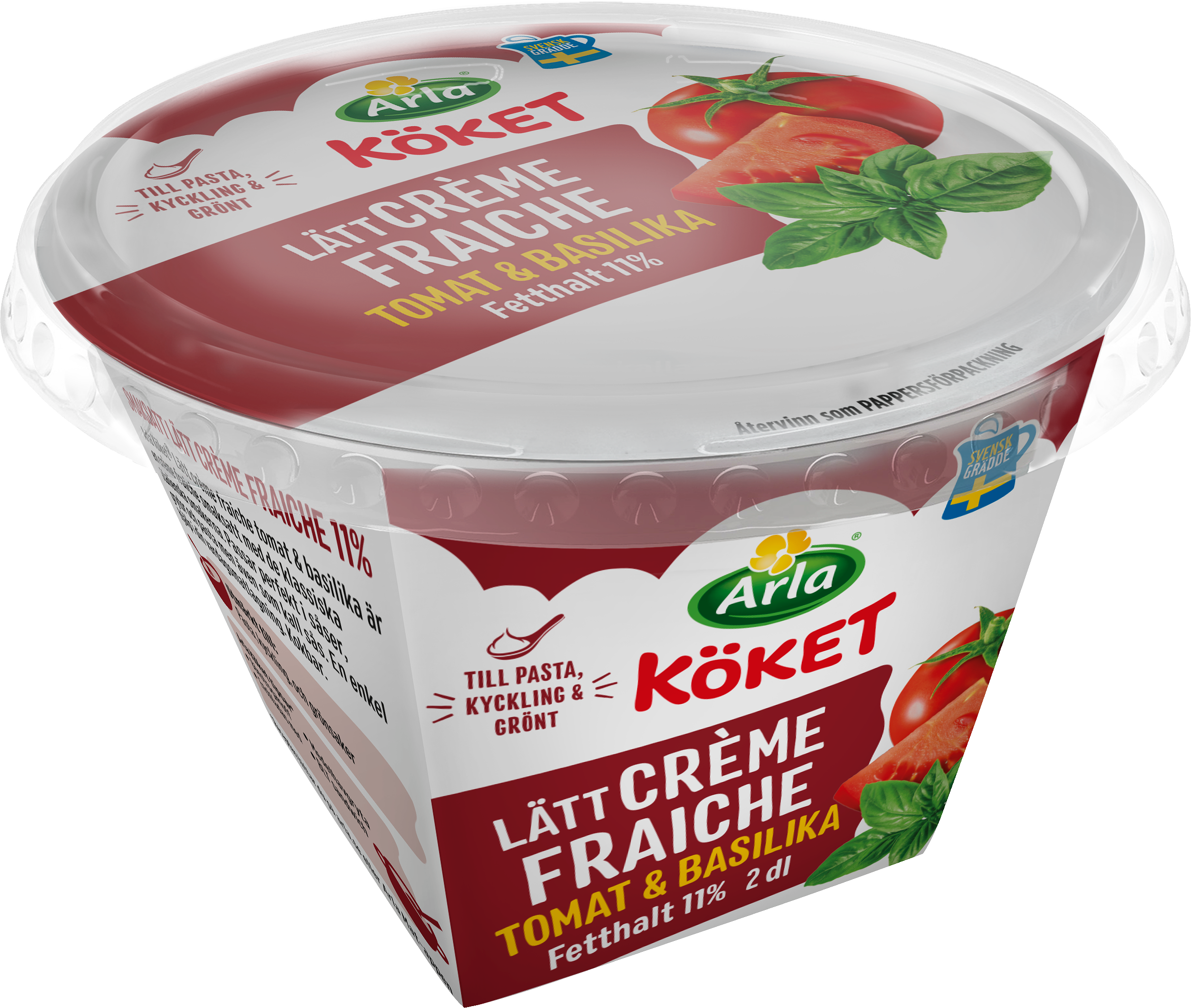 Lätt crème fraiche tomat basil 11%