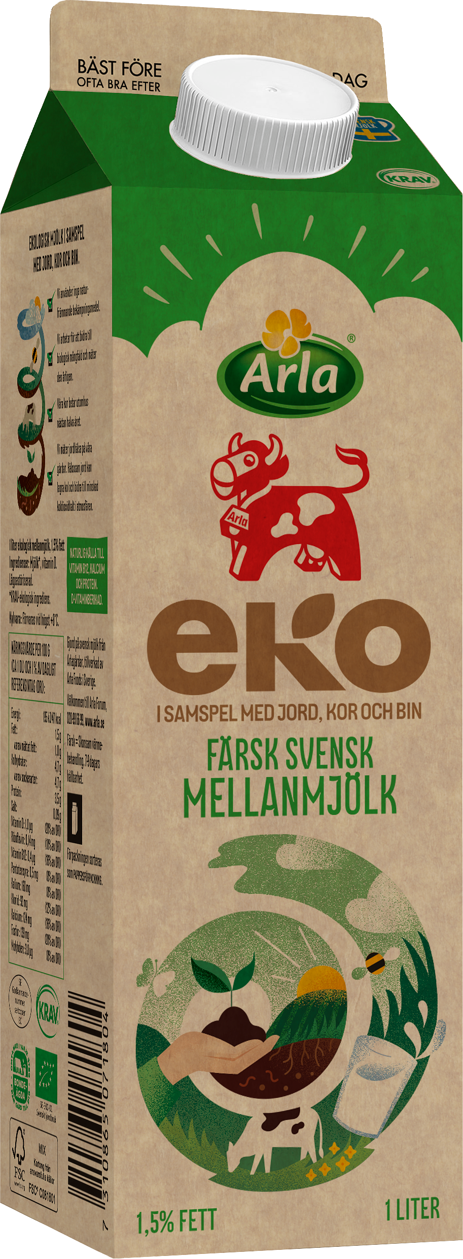 Färsk mellanmjölk 1.5%