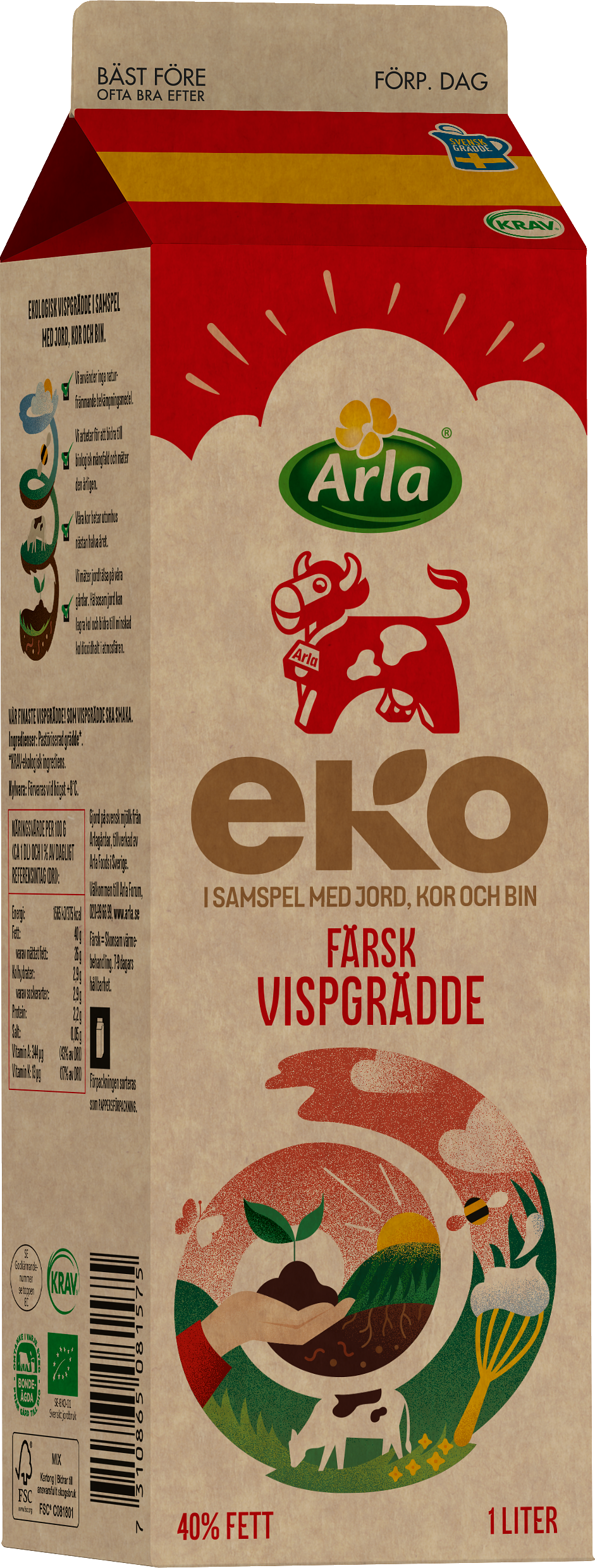 Eko färsk vispgrädde 40%