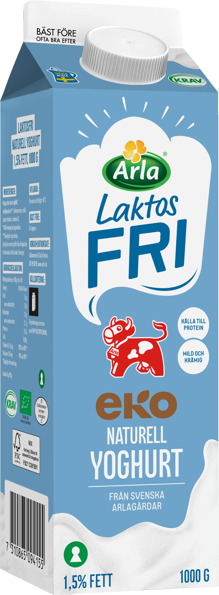 Laktosfri eko mild yoghurt naturell