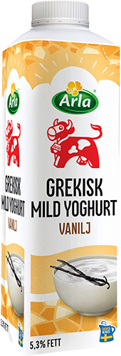 Mild grekisk yoghurt vanilj 5.3%