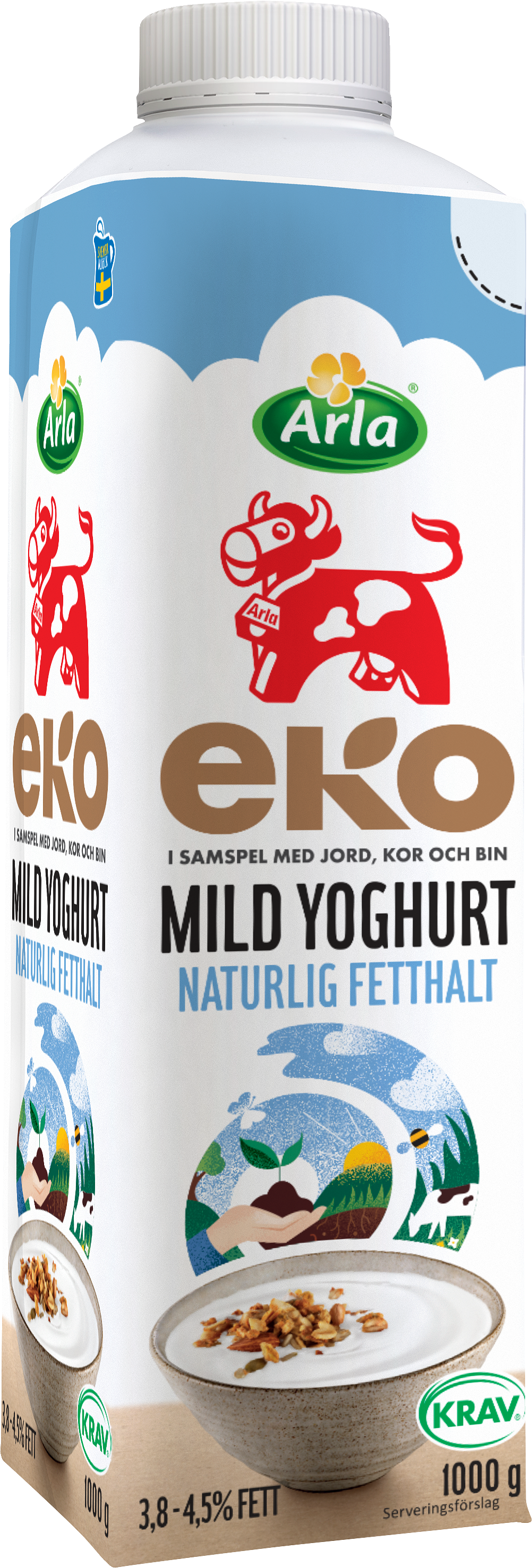 Eko mild yoghurt naturell 3.8-4.5%