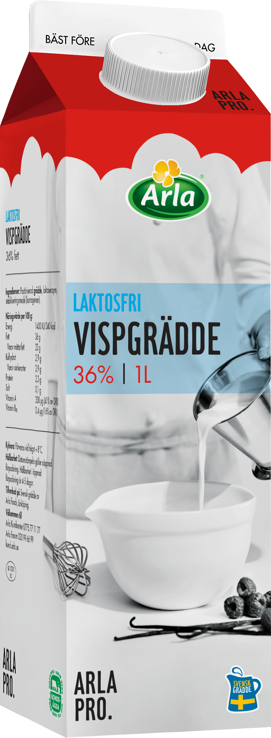 Laktosfri vispgrädde 36%