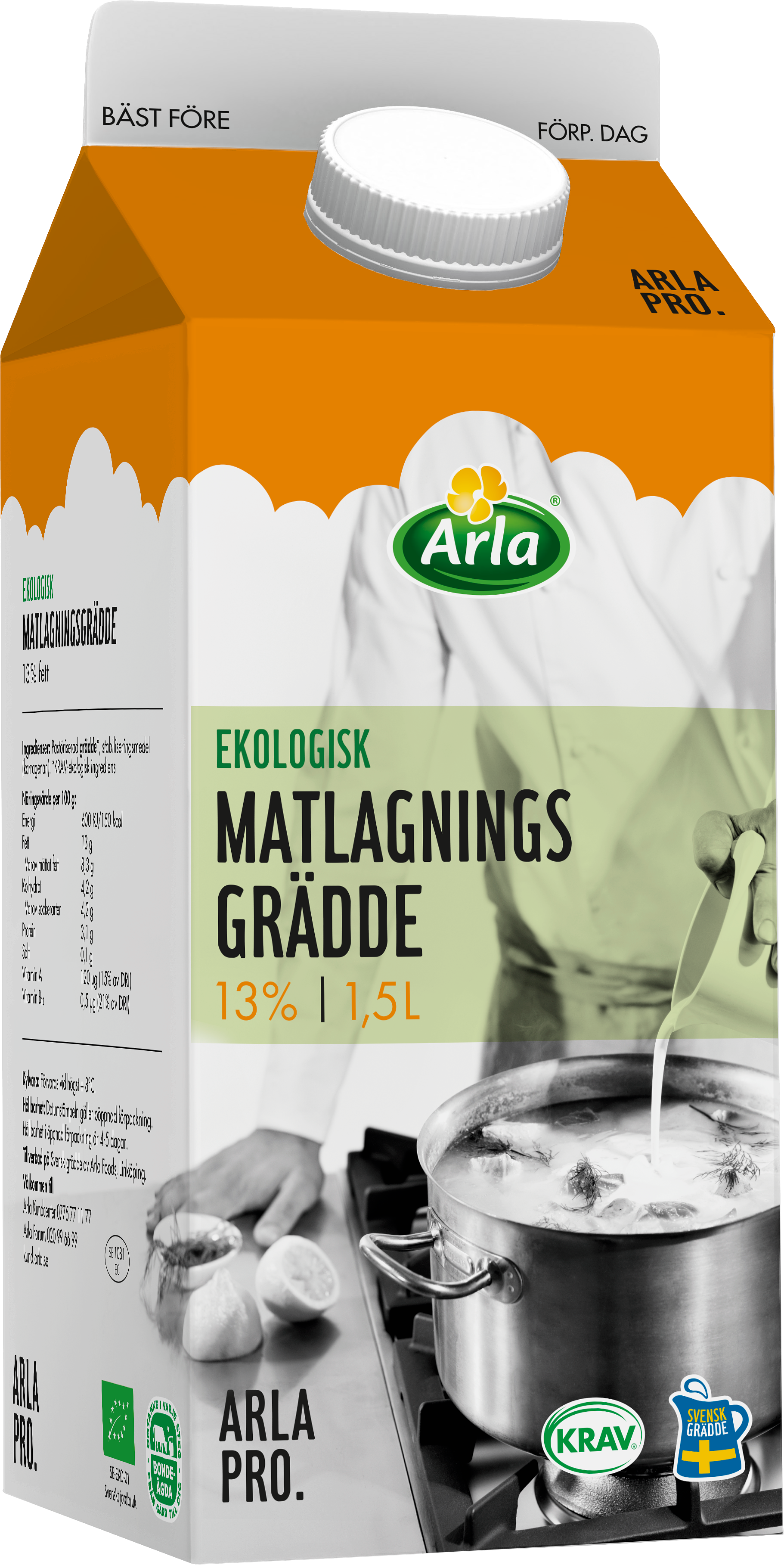 Eko matlagningsgrädde 13%