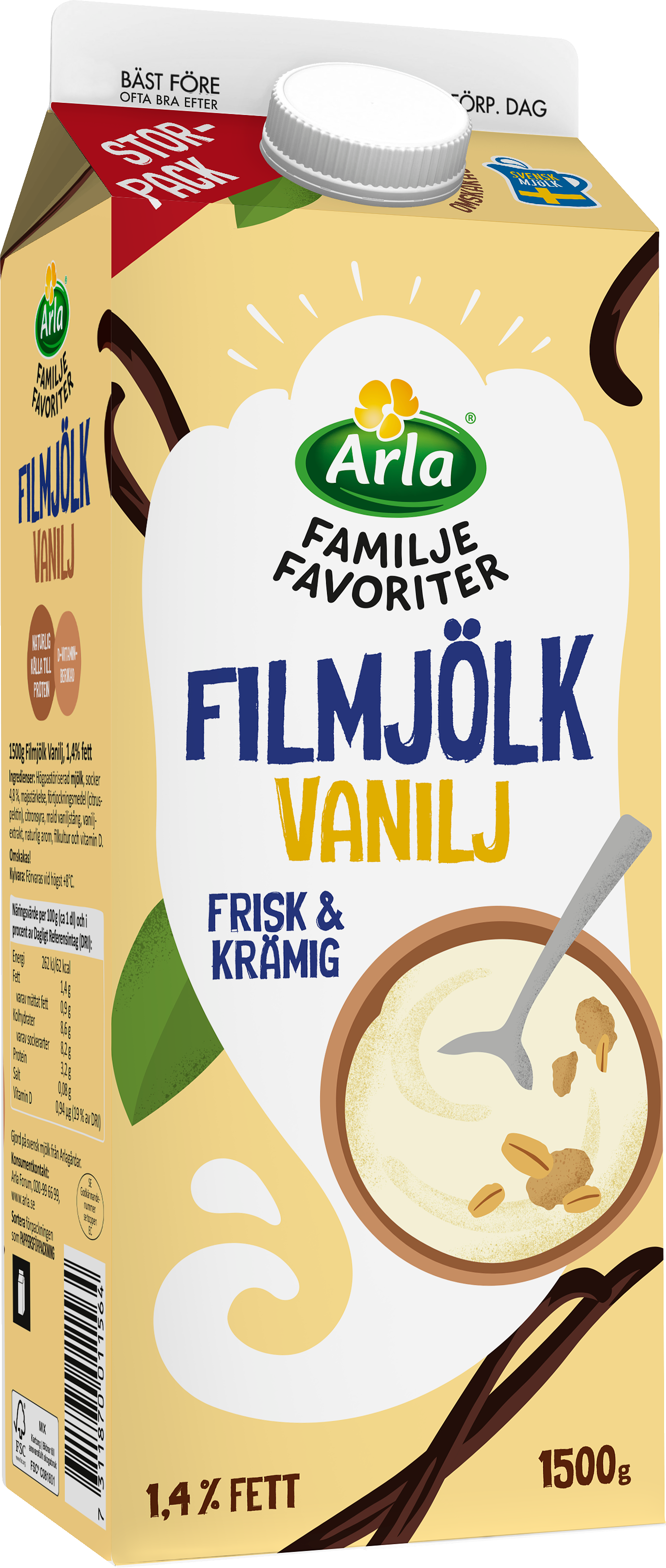 Familjefavoriter fil vanilj 1.4%