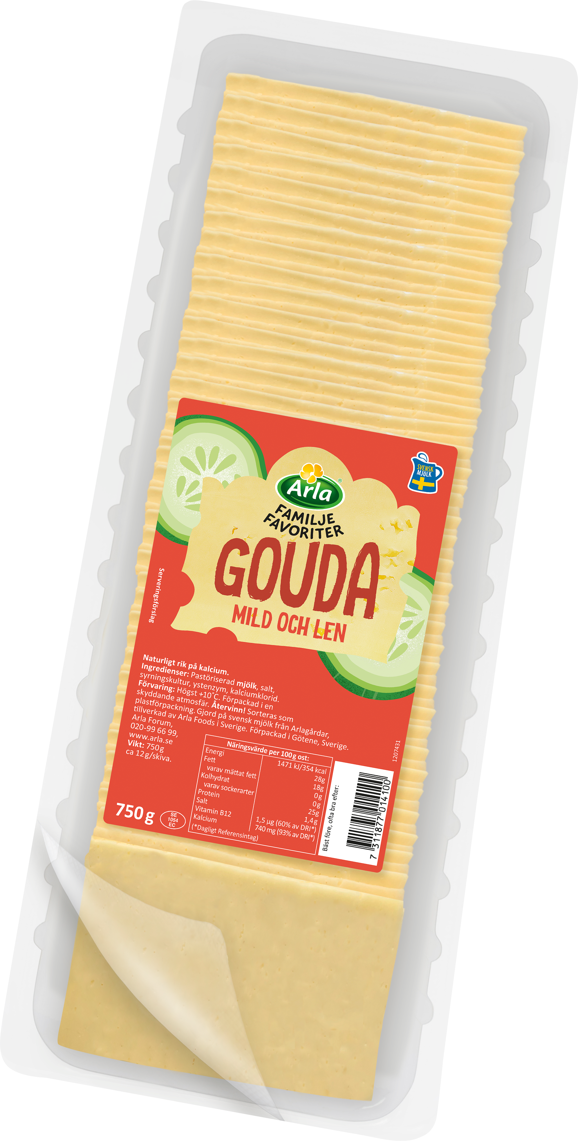 Familjefav Gouda skivad ost