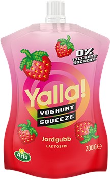 Yoghurt squeeze jordgubb