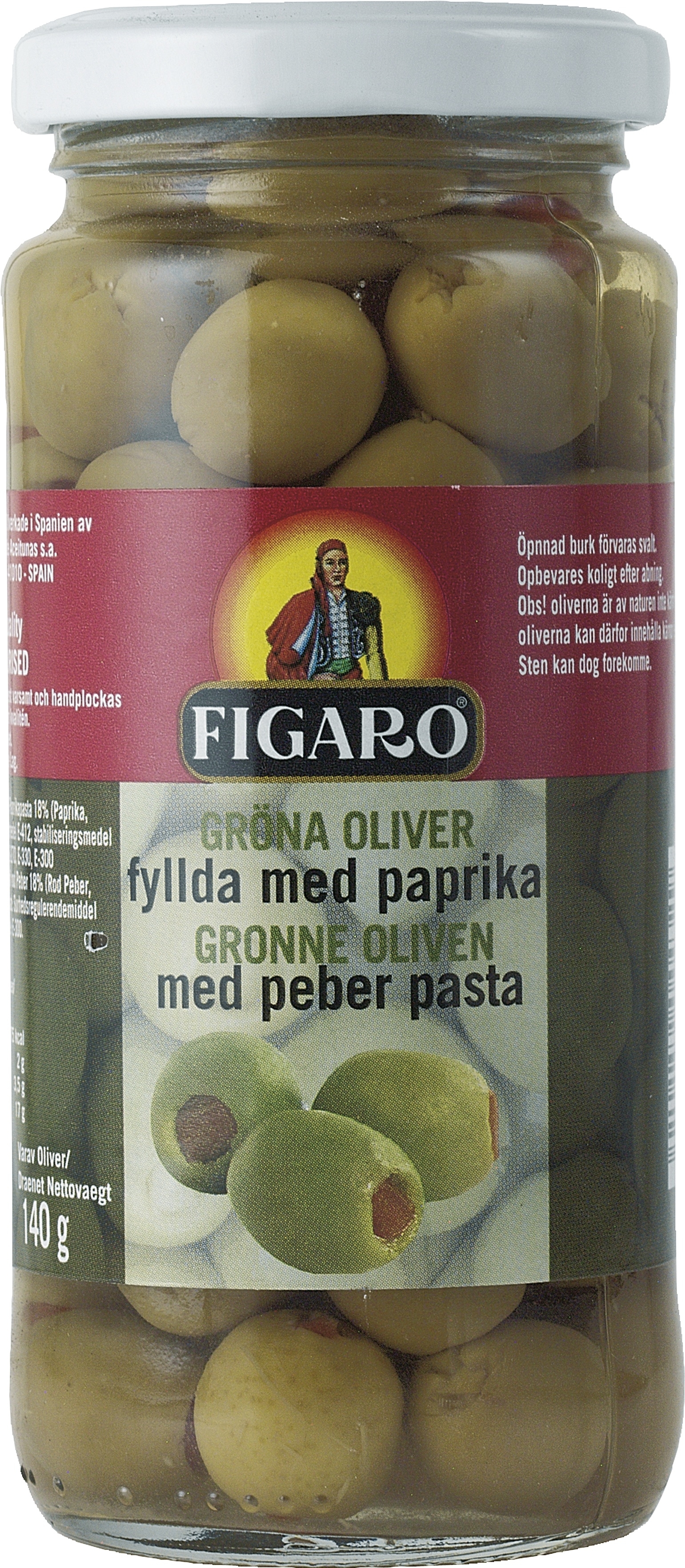 Gröna oliver med pimientos