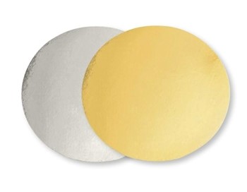 Guld/silverrondell, d: 220 mm