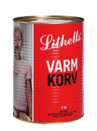 Varmkorv m skinn konserv