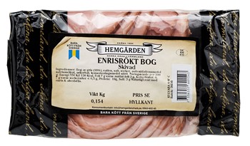 Enrisrökt bog skivad