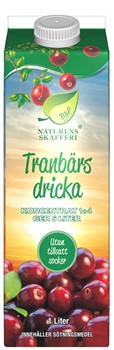 Tranbärsdricka utan tillsatt socker