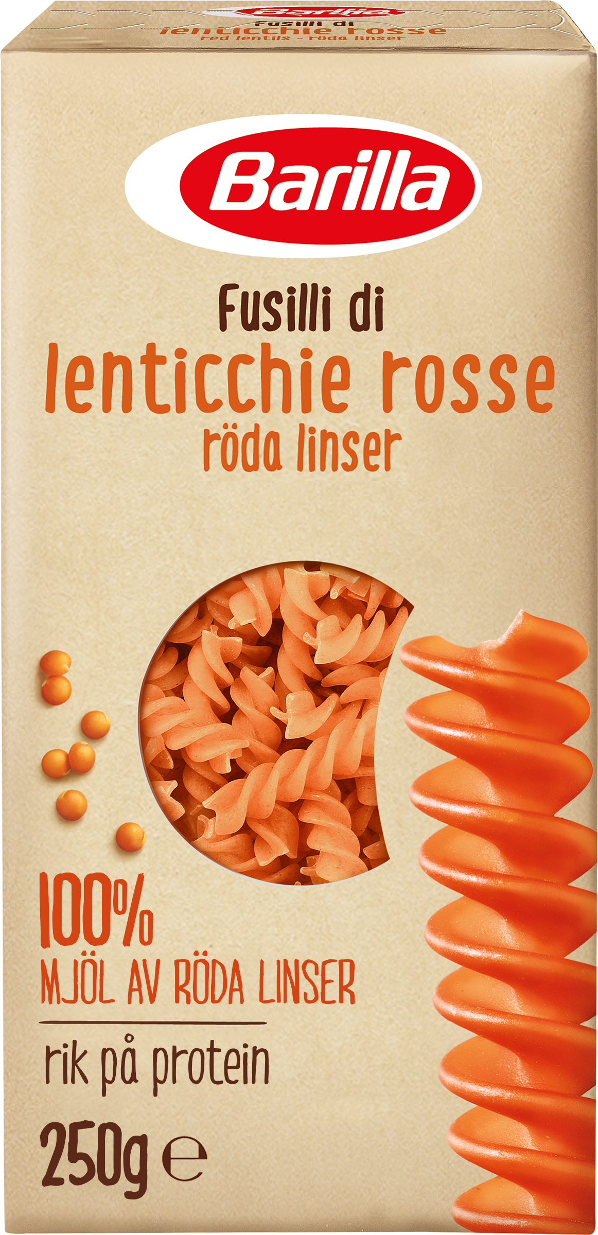 Fusilli Röda Lins