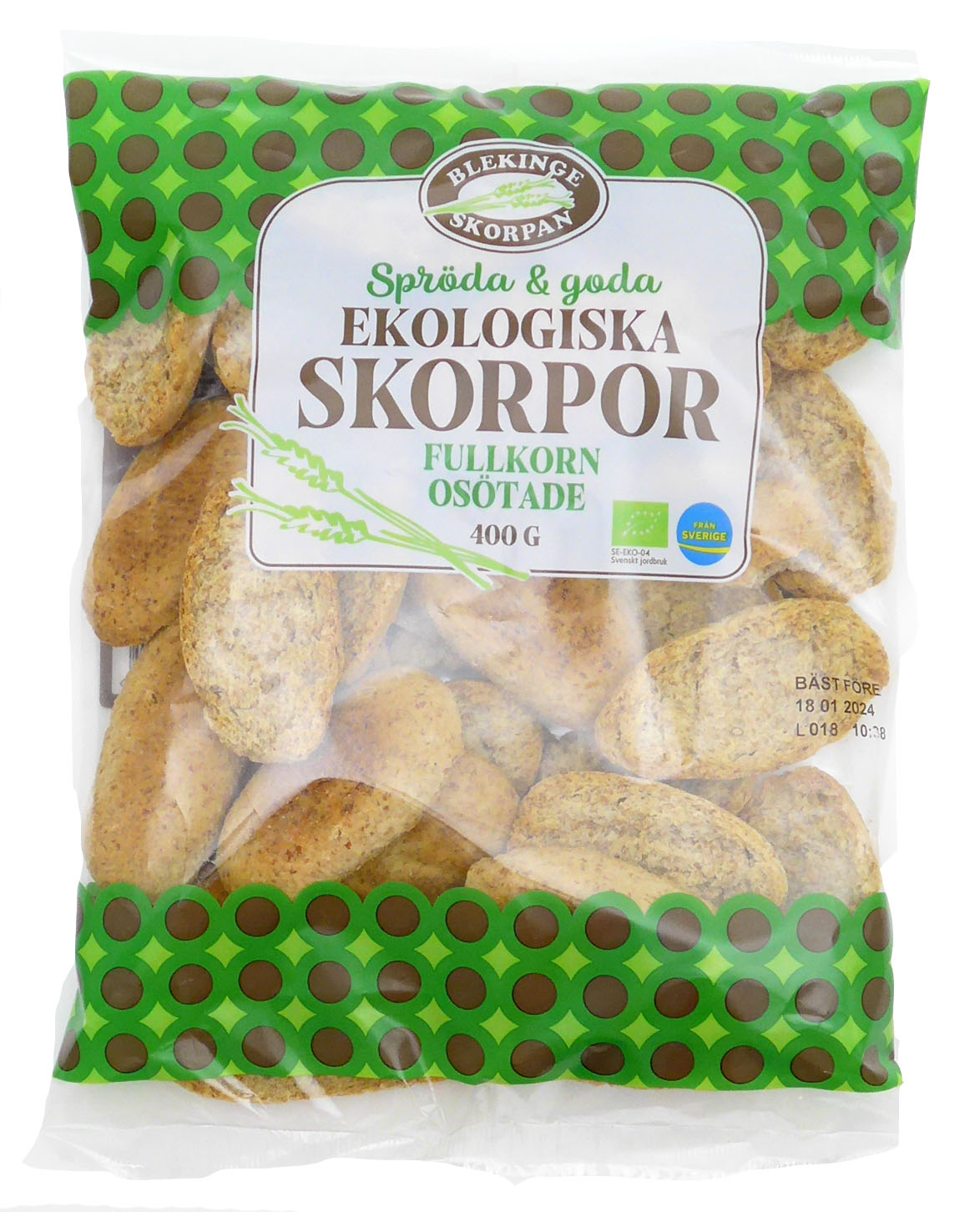 Ekologiska Fullkornskorpor Osötade