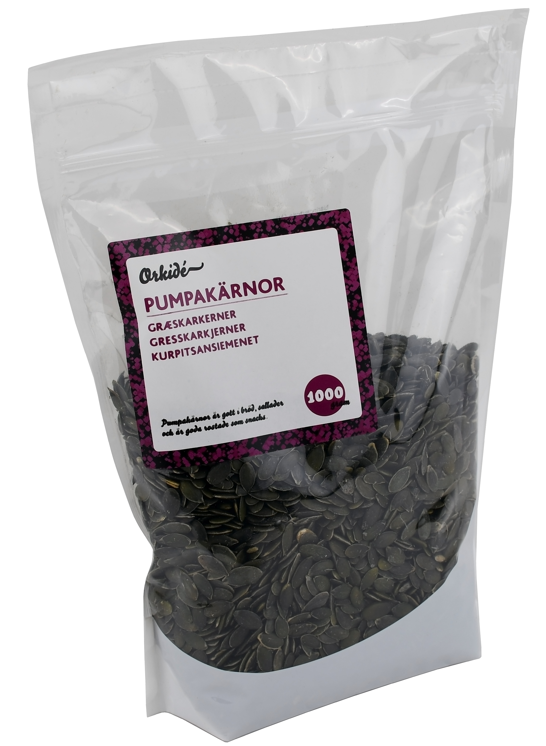 Pumpakärnor ORKIDÉ Dabas