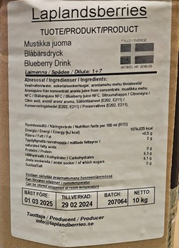 Unique Juice Blåbärsdryck 1+7