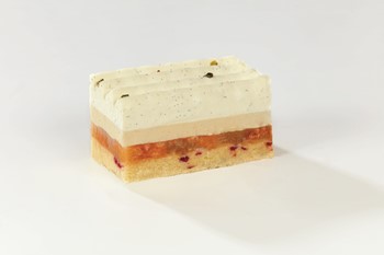 Tårta/Moussekage Peche Melba