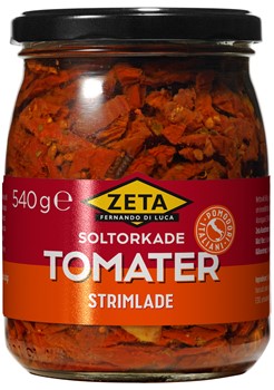 Tomater Soltorkade, Strimlade