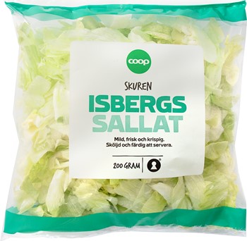 Skuren isbergssallat