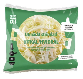 Utmärkt strimlad Vitkål