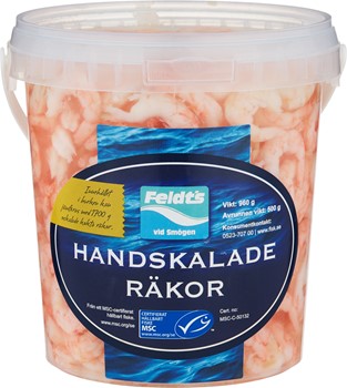 Handskalade räkor i lake, MSC