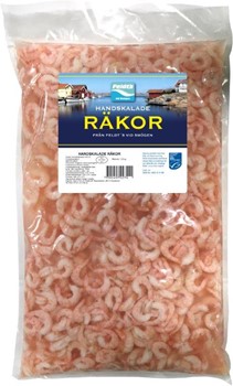 Handskalade räkor i lake MSC