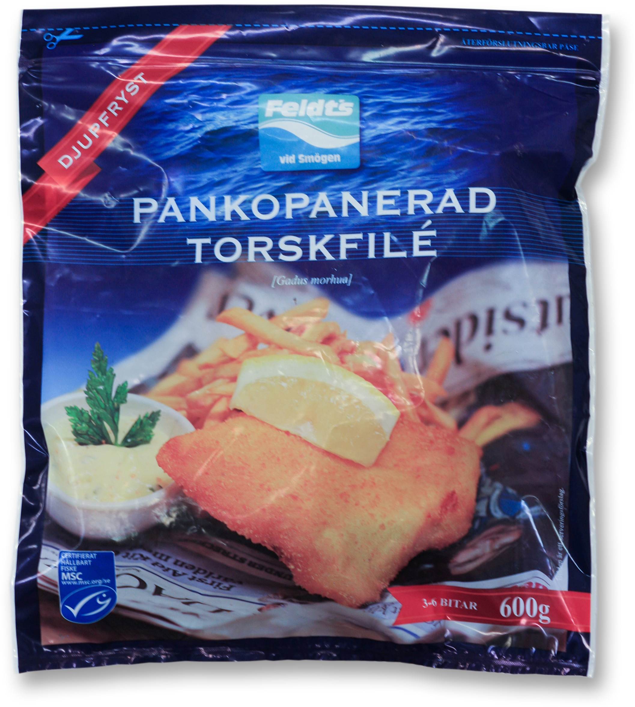 Torskfilé med pankopanad MSC