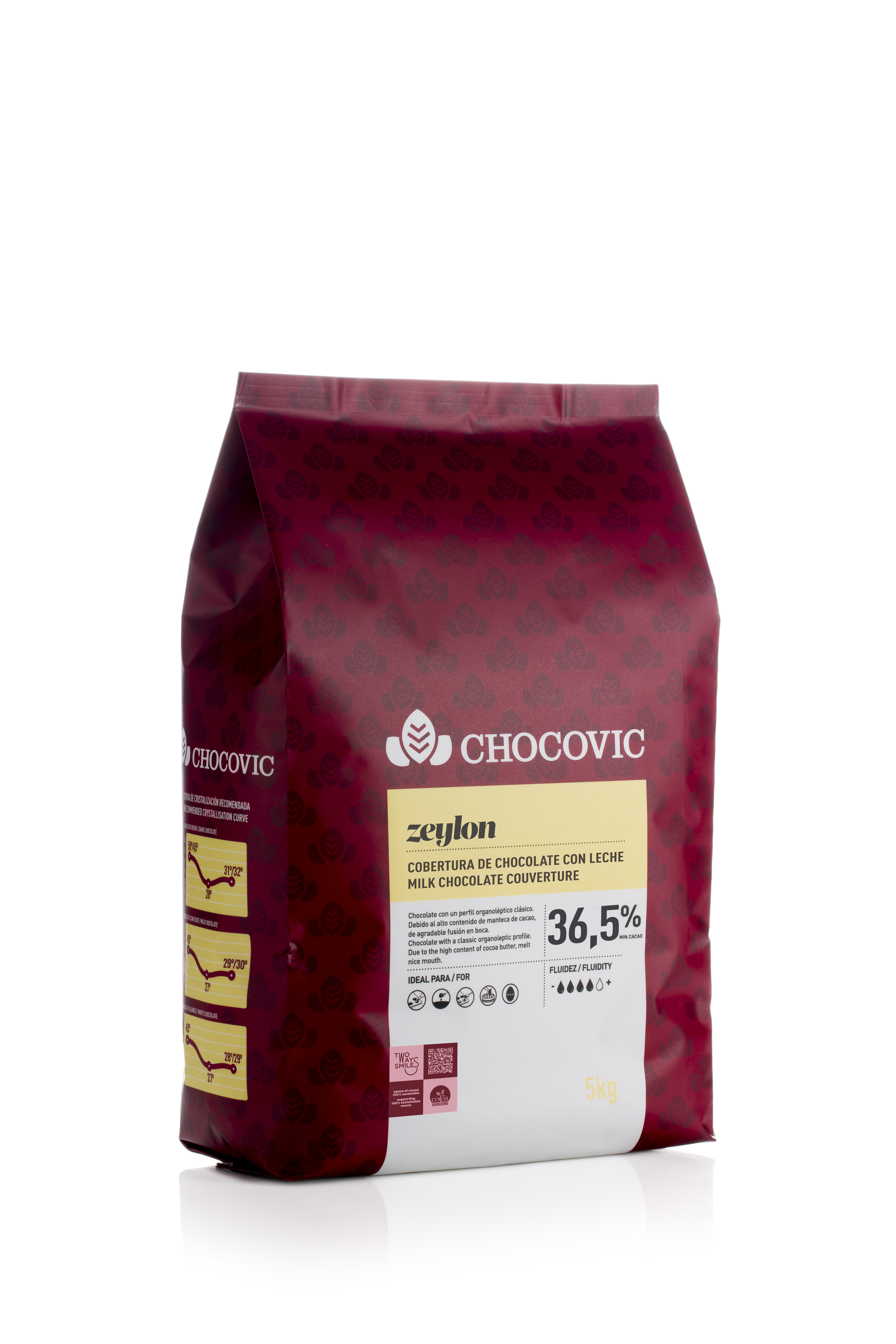 Mjölkchoklad Zeylon Pellets 36,5%