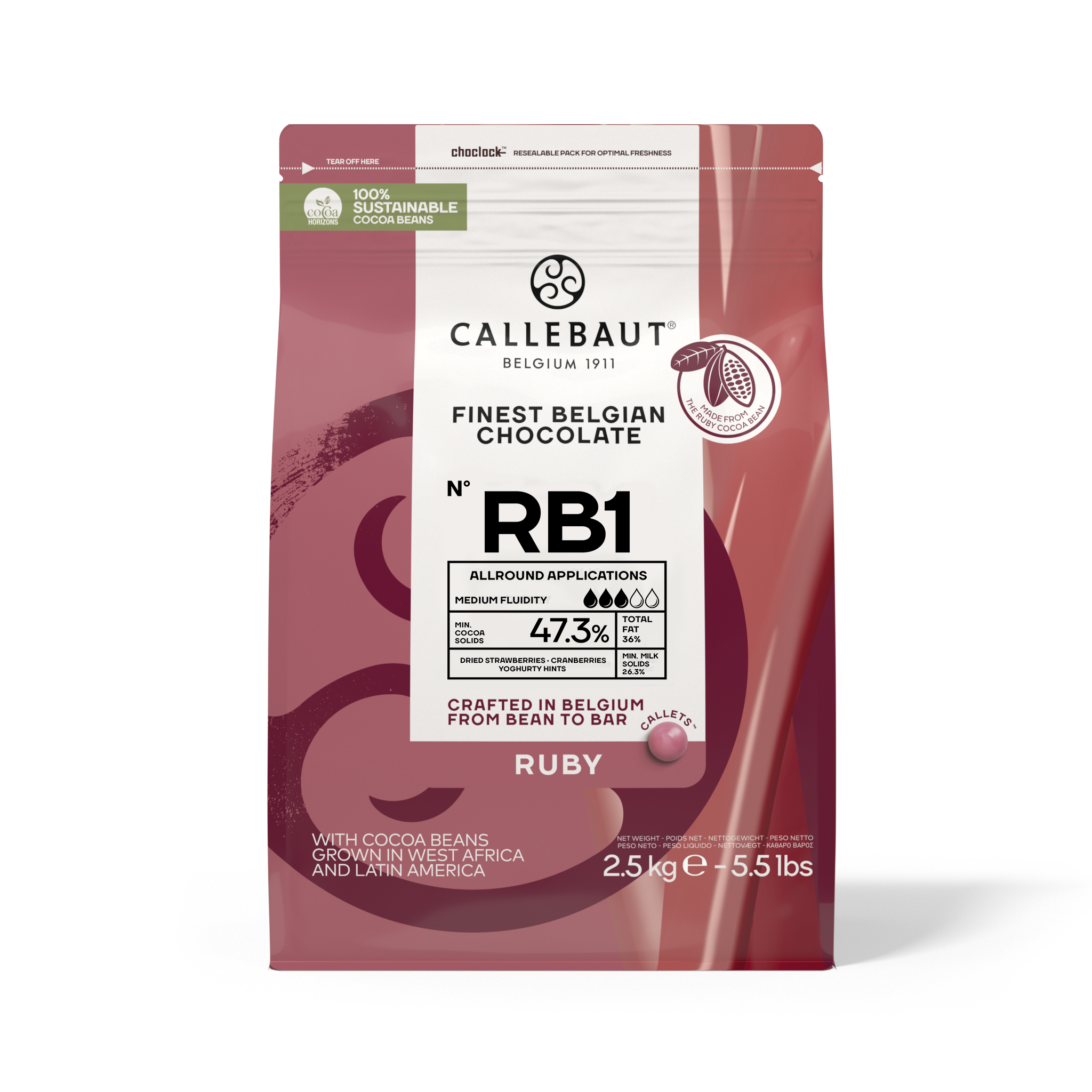 Ruby Choklad RB1 Pellets 47,3%