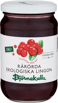 Rårörda ekologiska lingon