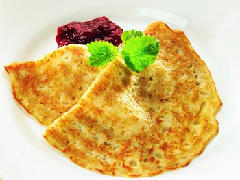 Pannkakor dubbelgräddade enkelvikta