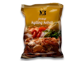 Förstekt kyckling kebab