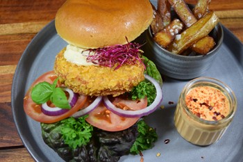 Cornflakespanerad Kycklingburgare