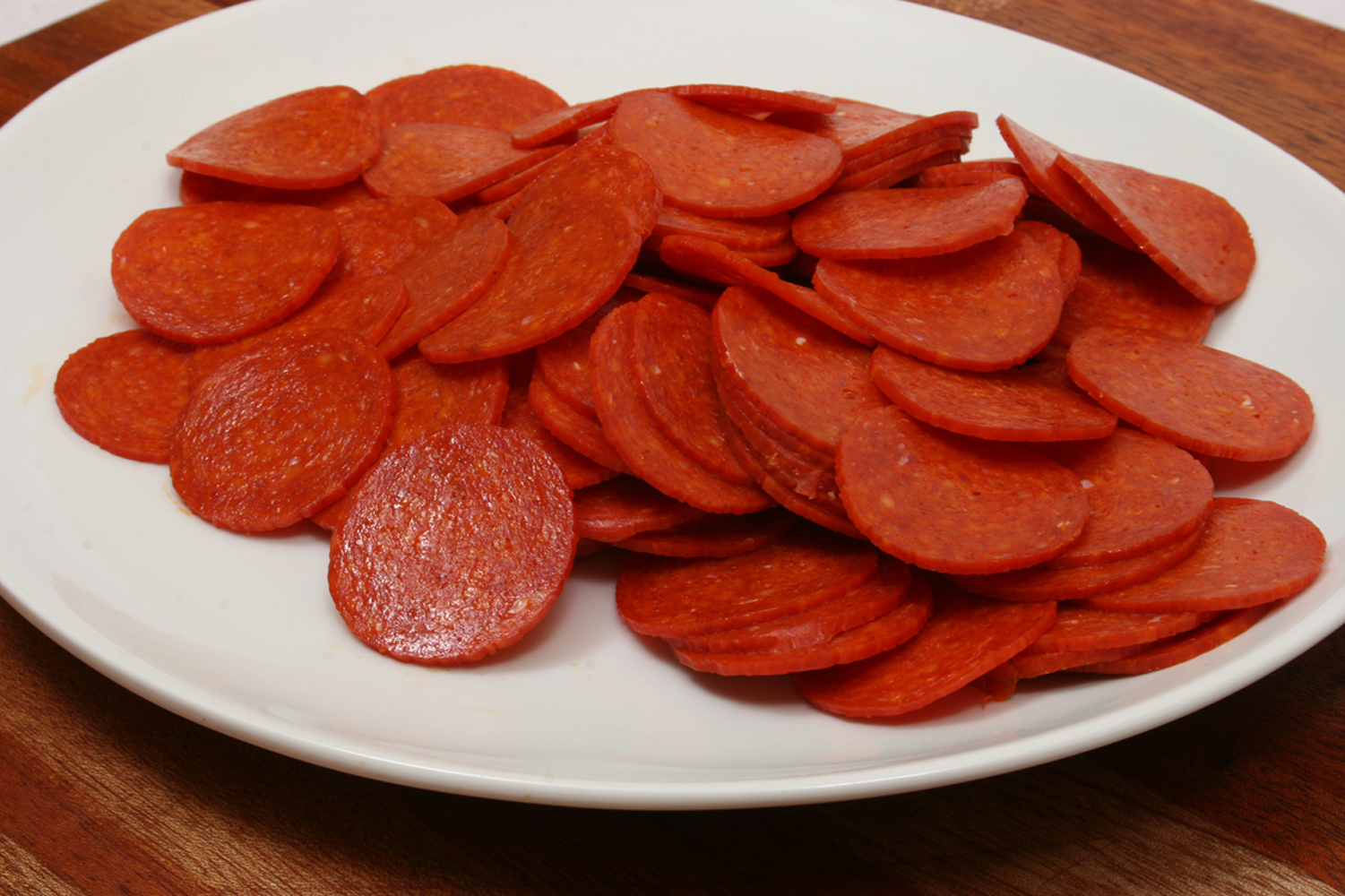 Pepperoni korv skivad