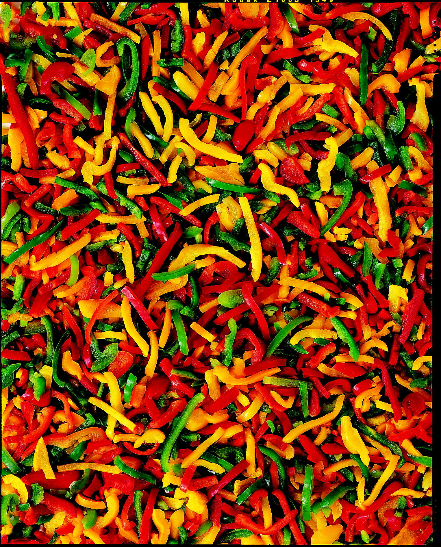 Paprika röd/grön/gul strimlad