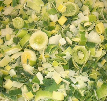 Purjolök 50/50 skivad