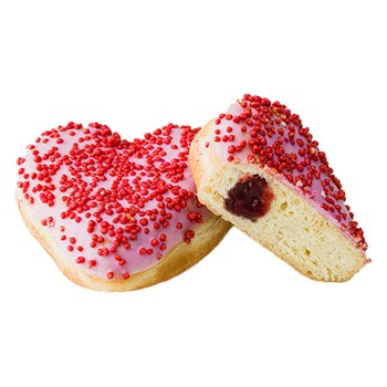 Donut Red Heart