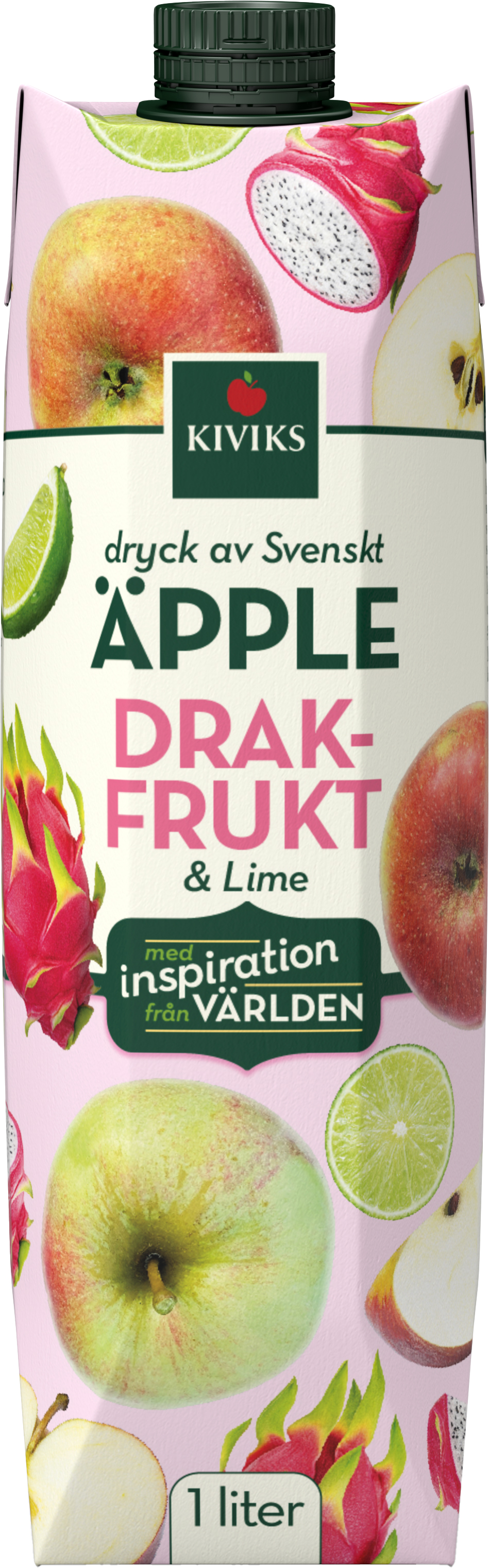 Dryck sv äpplen/drakfrukt/lime