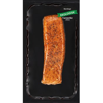 Varmrökt laxfilé, citronpeppar