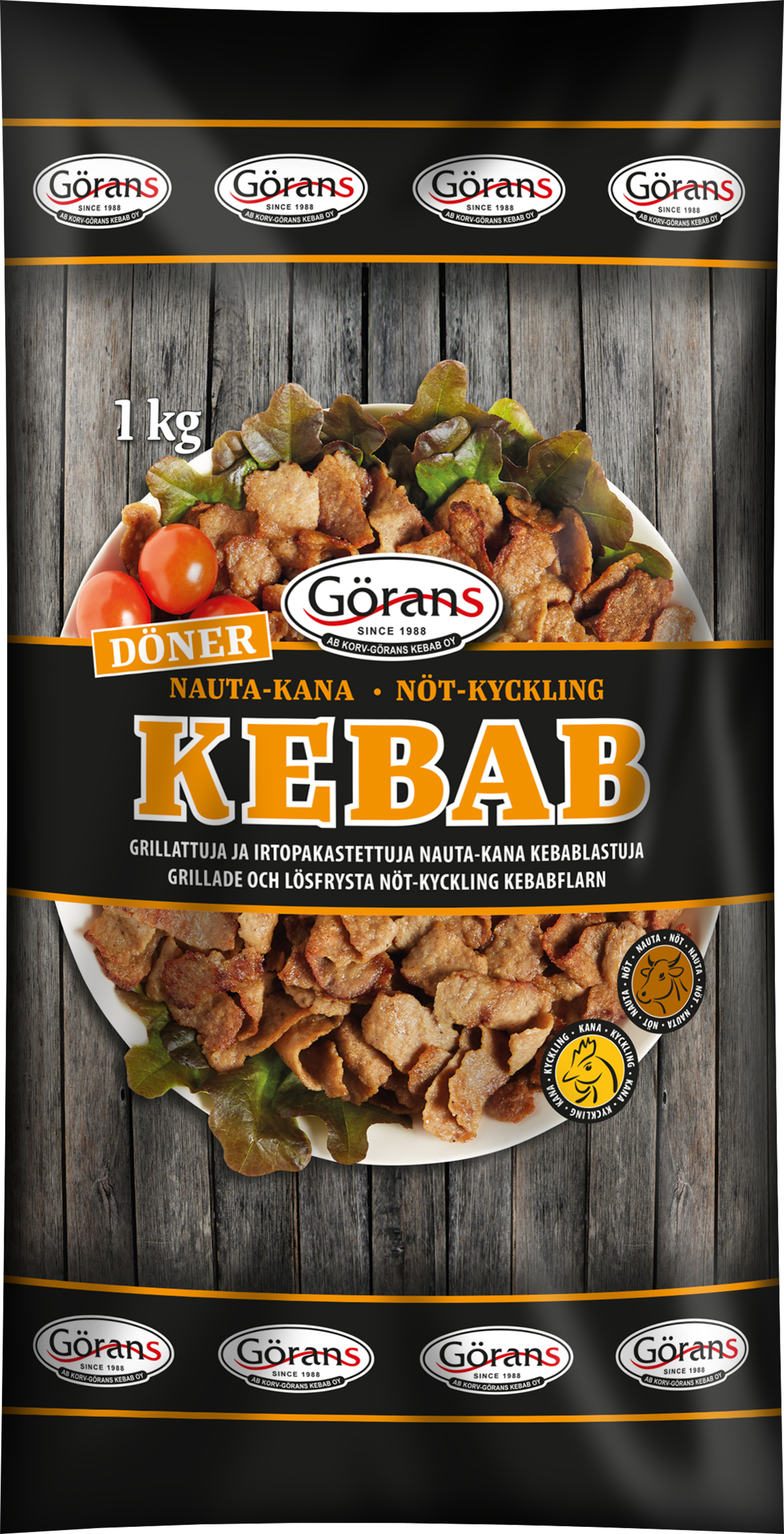 Döner Nöt-Kyckling Kebab 1kg