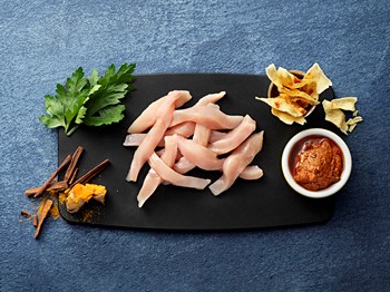 Kycklingbröstfilé strimlad 10mm