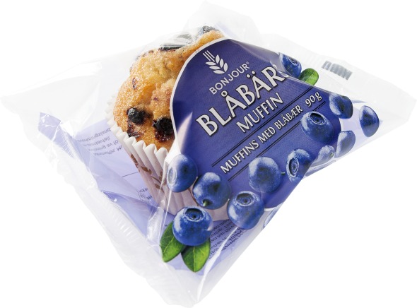 Blåbärsmuffin styckepackad