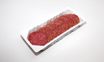 Vitlökssalami skivad