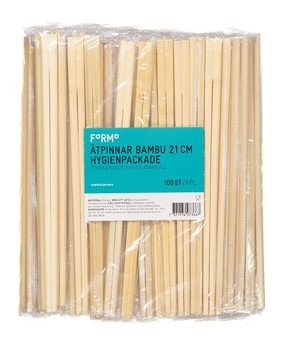 Ätpinnar bambu hygienpackade 21 cm