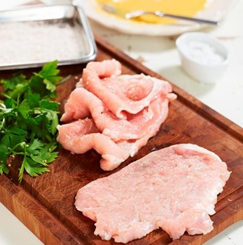 Fläskschnitzel mörmarinerad