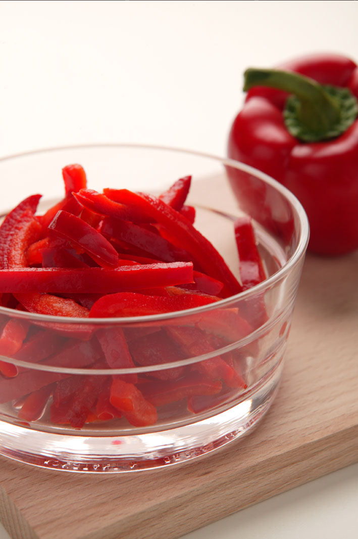 Paprika röd strimlad