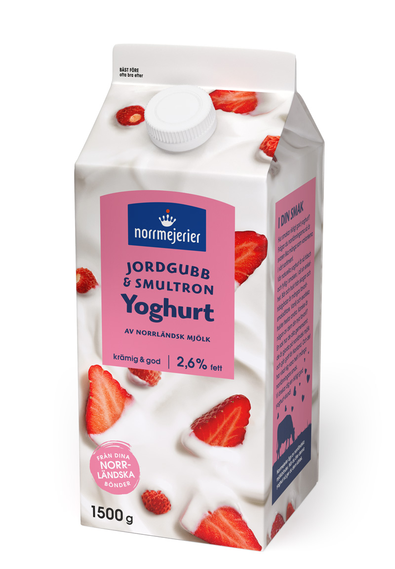 Fruktyoghurt 2.6% Jordgubb/Smultron