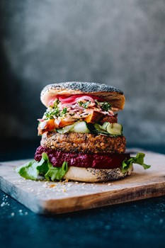 Organic mung bean burger